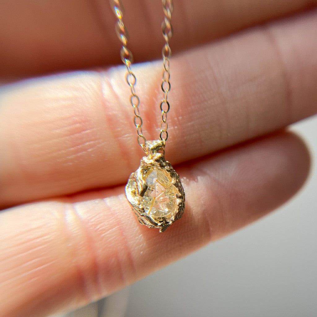 Naples Quartz Teardrop Necklace