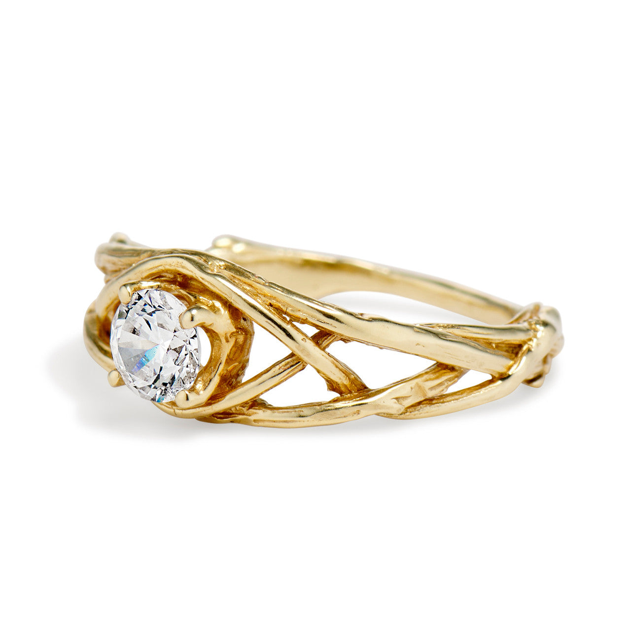 Split shank diamond engagement ring by Olivia Ewing Jewelry