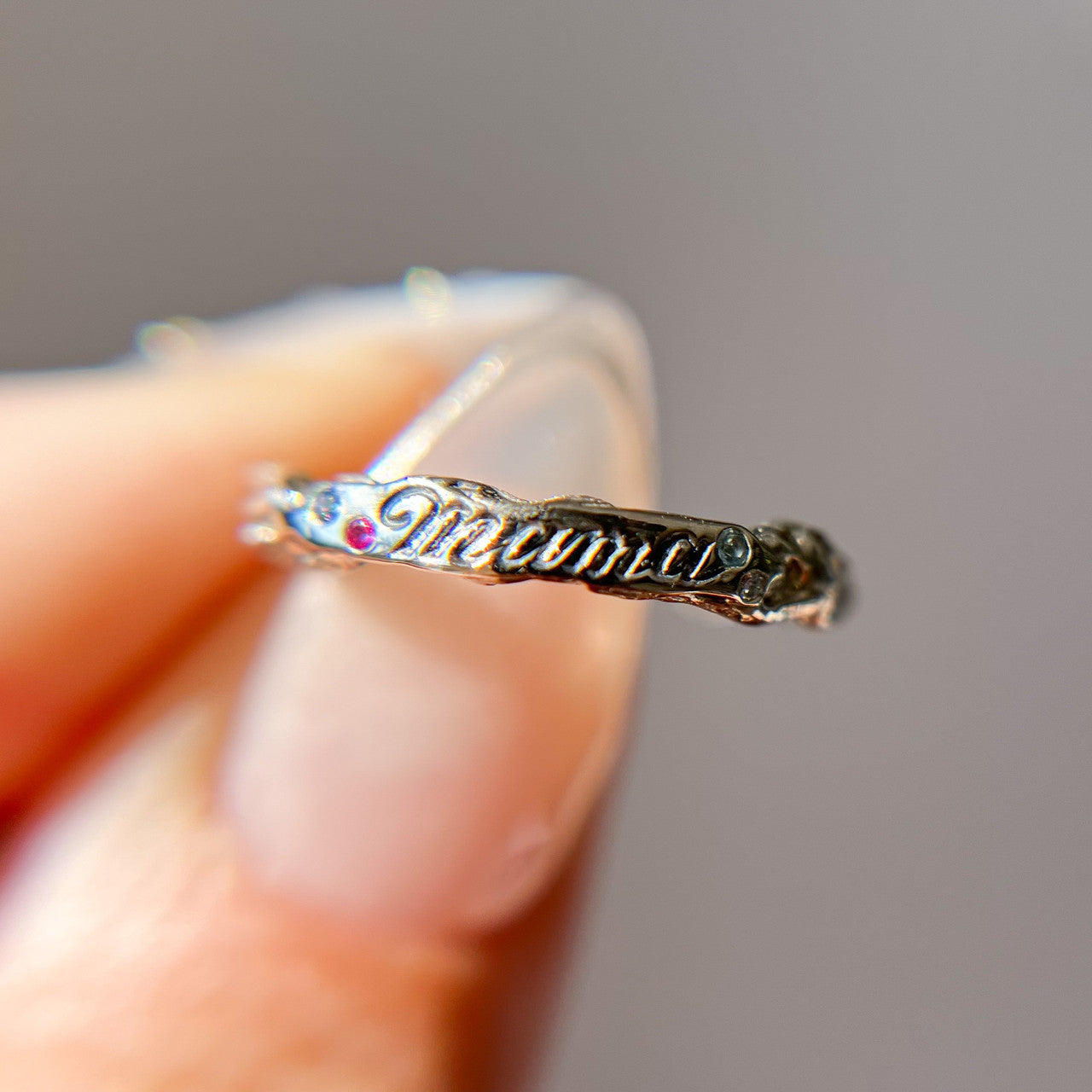 Mama Birthstone Signet Ring