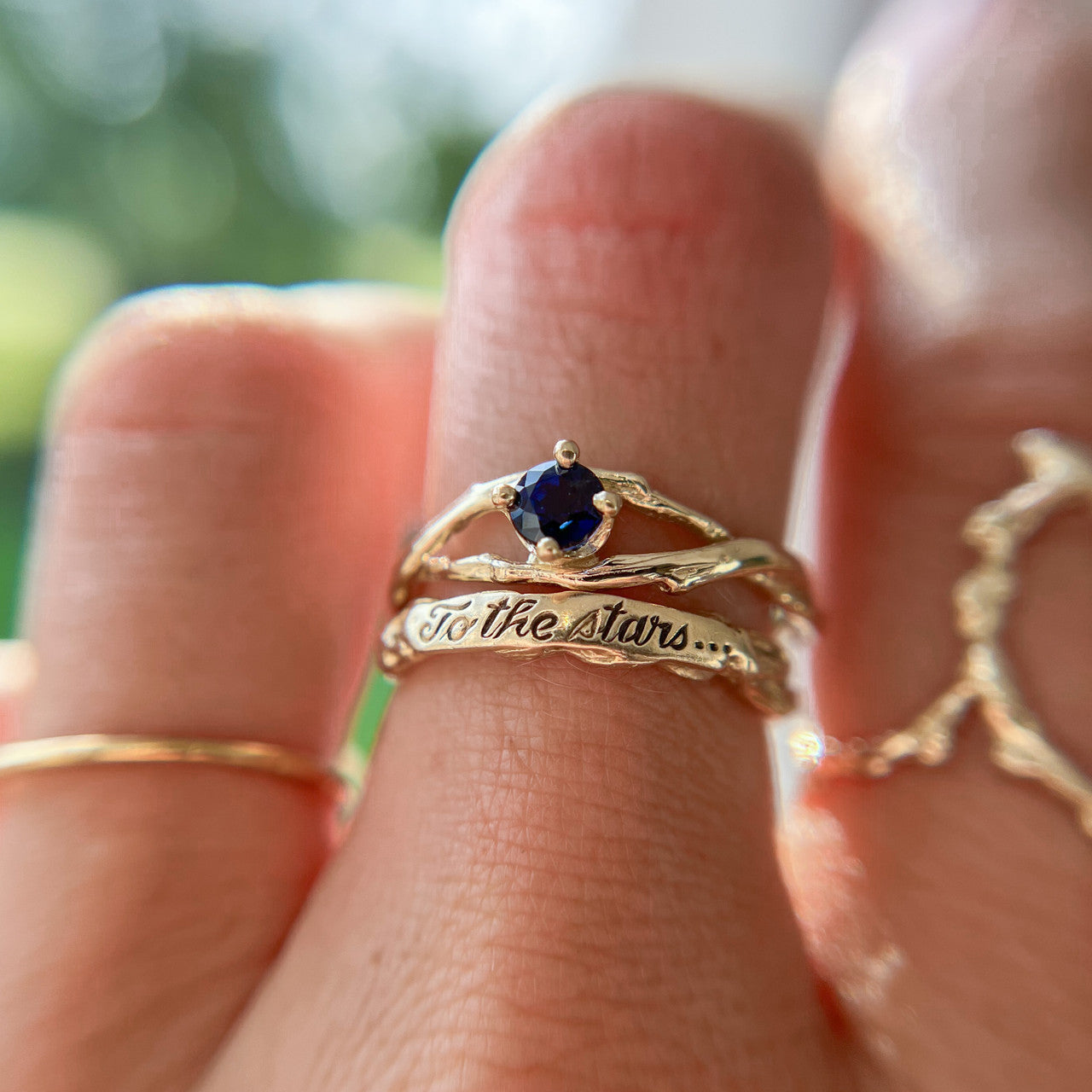 To The Stars Who Listen... Woodland Signet Ring