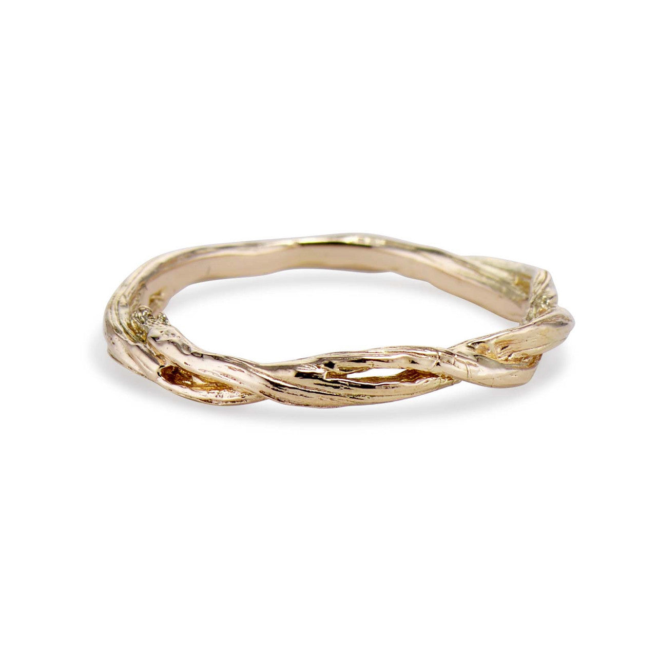 14k yellow gold entwined twig ring by Olivia Ewing Jewelry