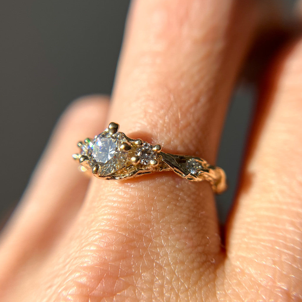Woodland Diamond Three Stone Ring