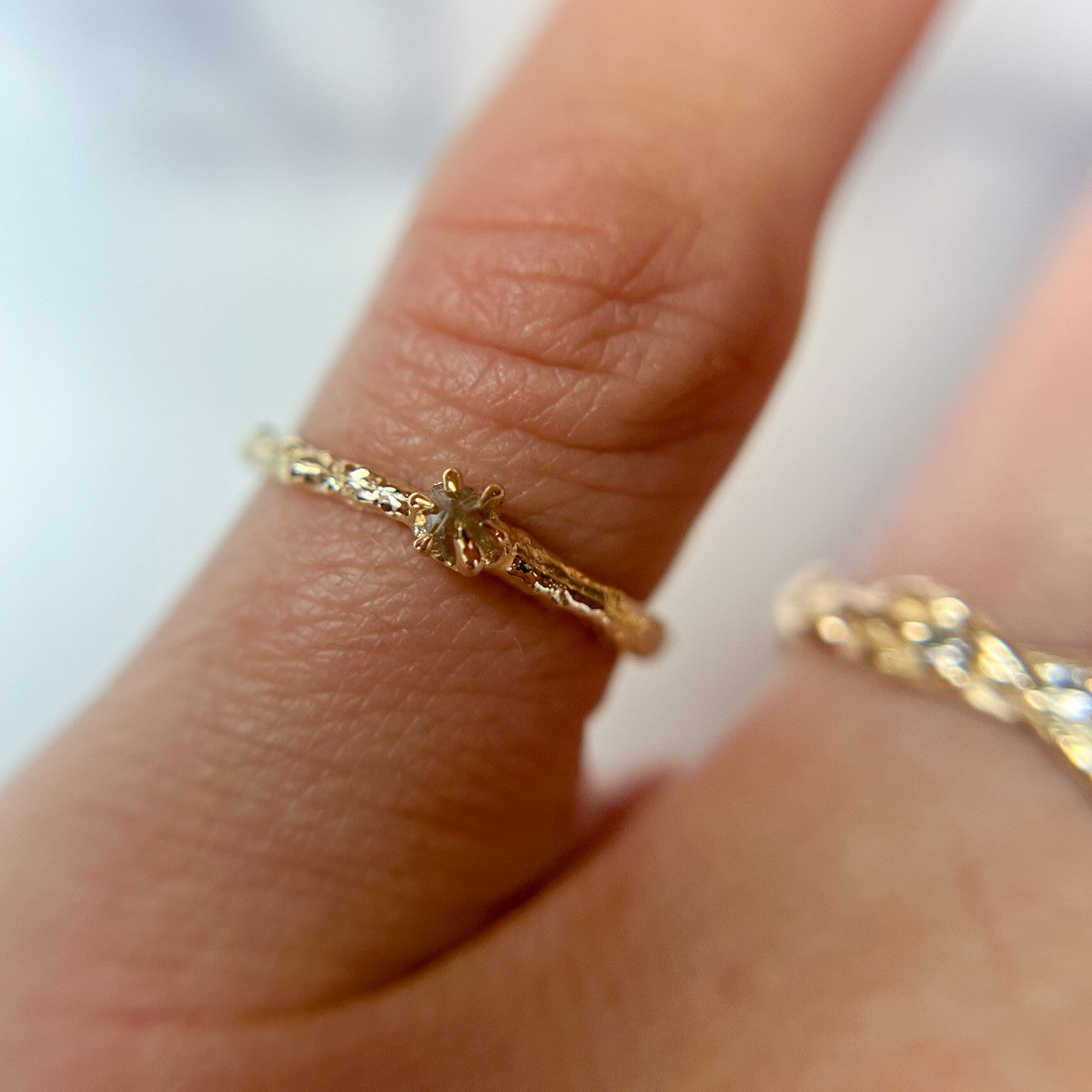 Lila Rough Diamond Solitaire - Ready To Ship