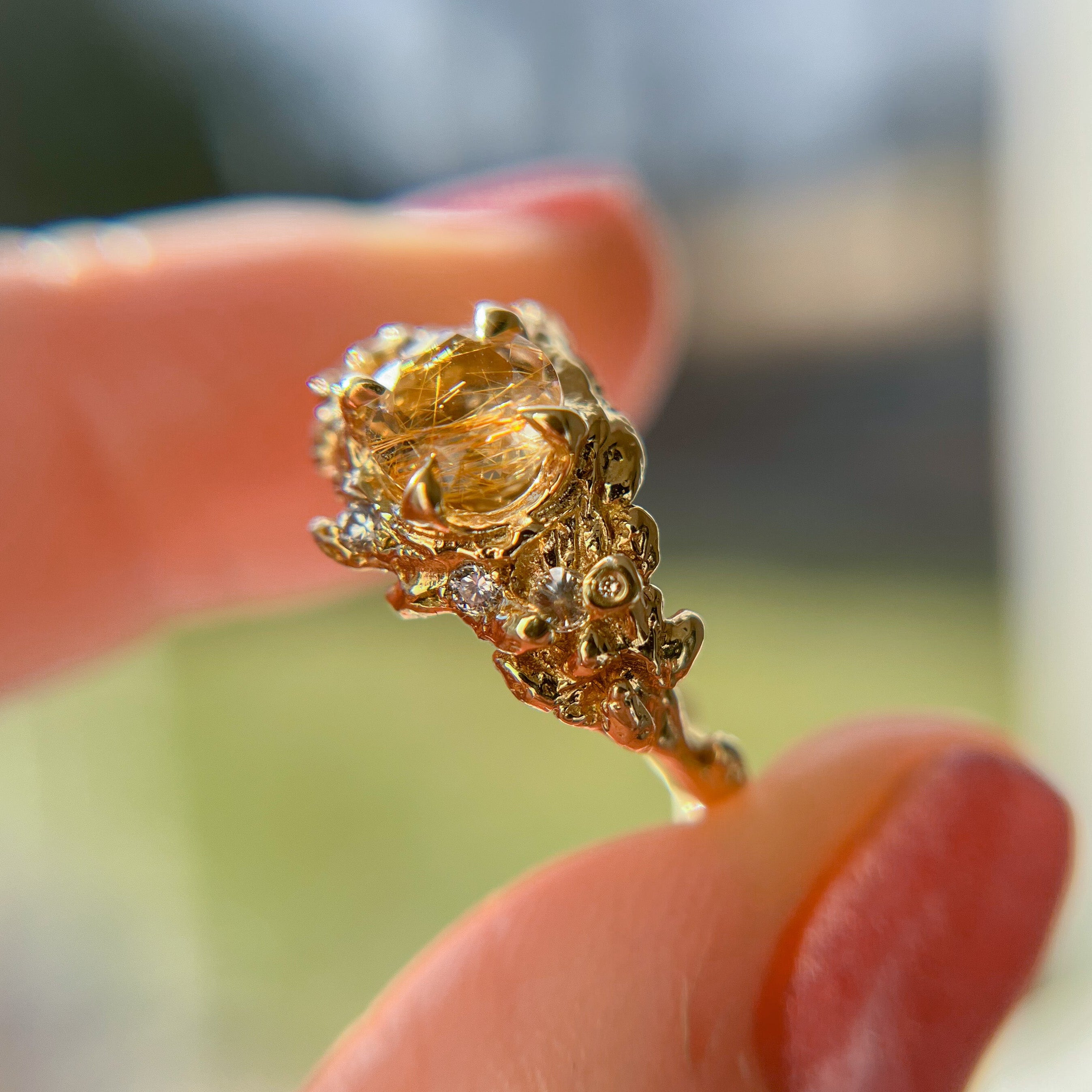 Isla Rutilated Quartz Ring - Ready To Ship
