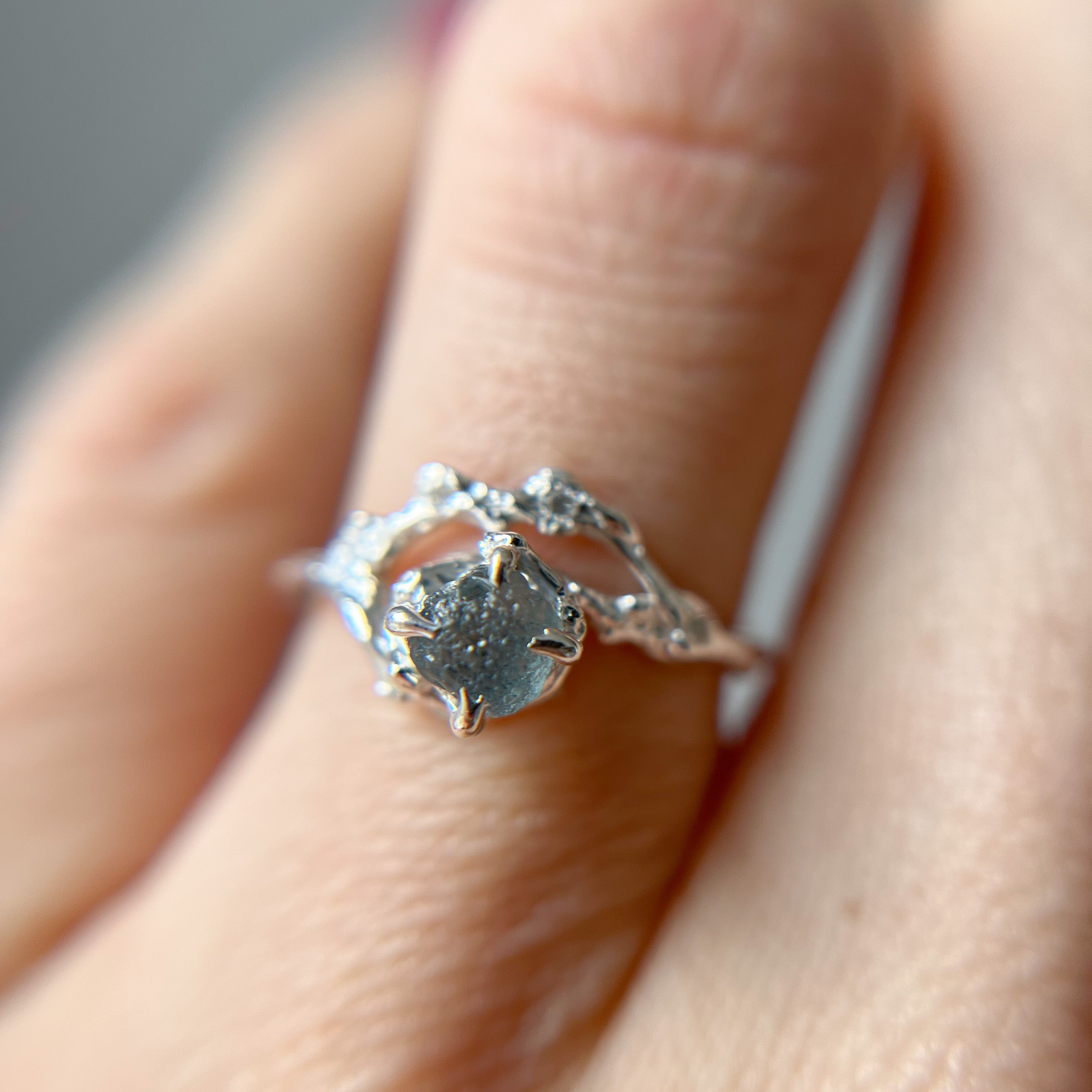 Demi Naples Montana Sapphire Half Halo Ring