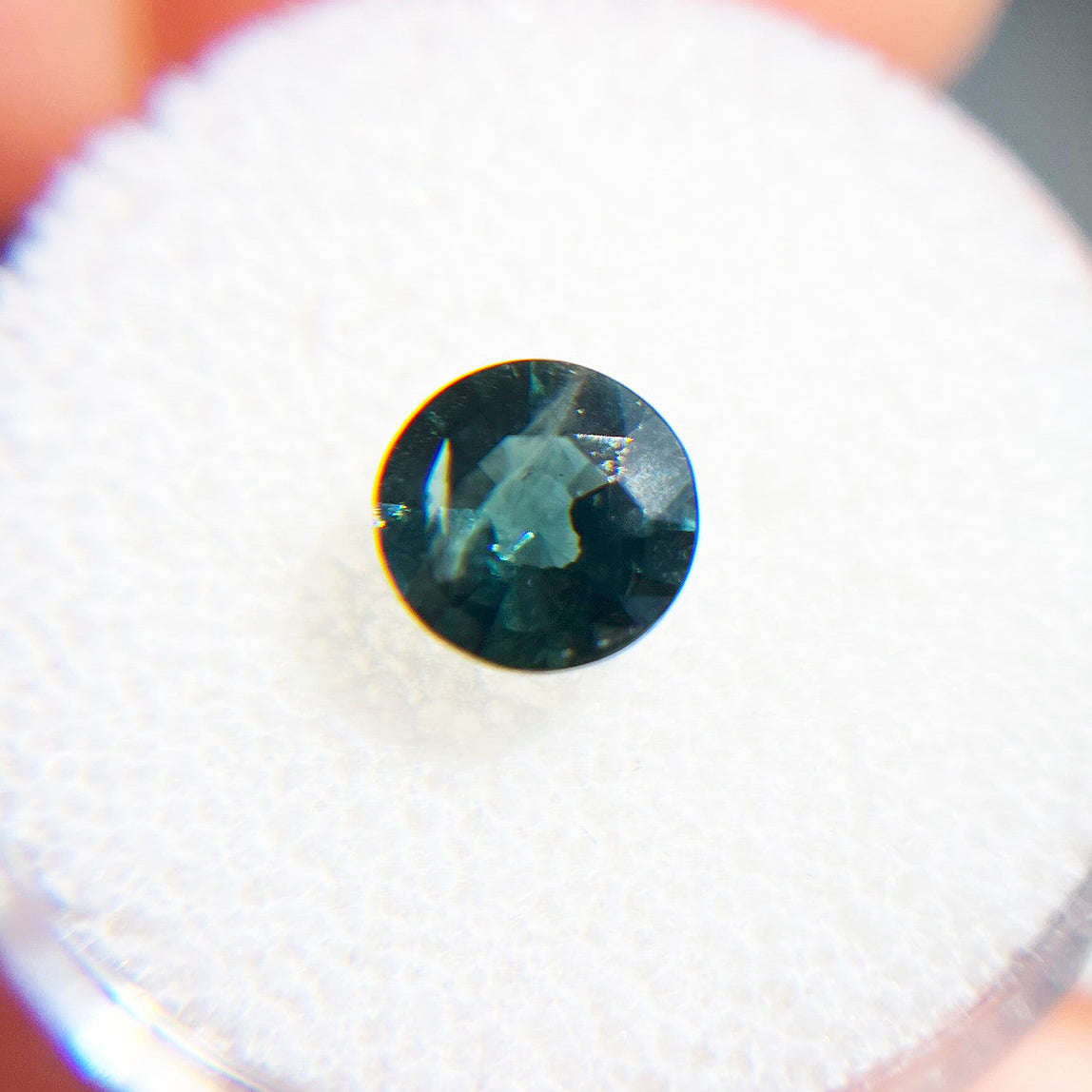 Round Blue Green Montana Sapphire