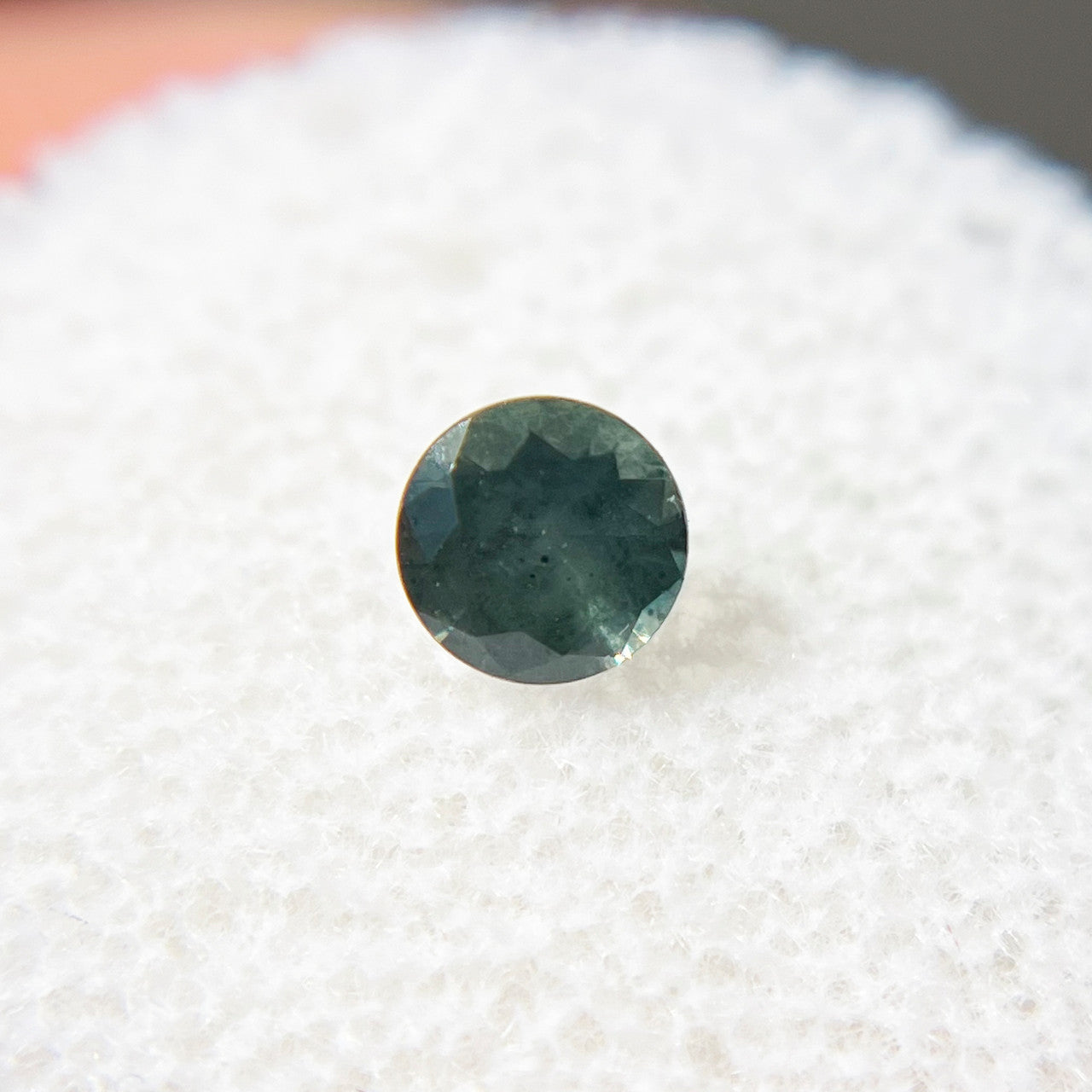 Round Opalescent Teal Blue Montana Sapphire