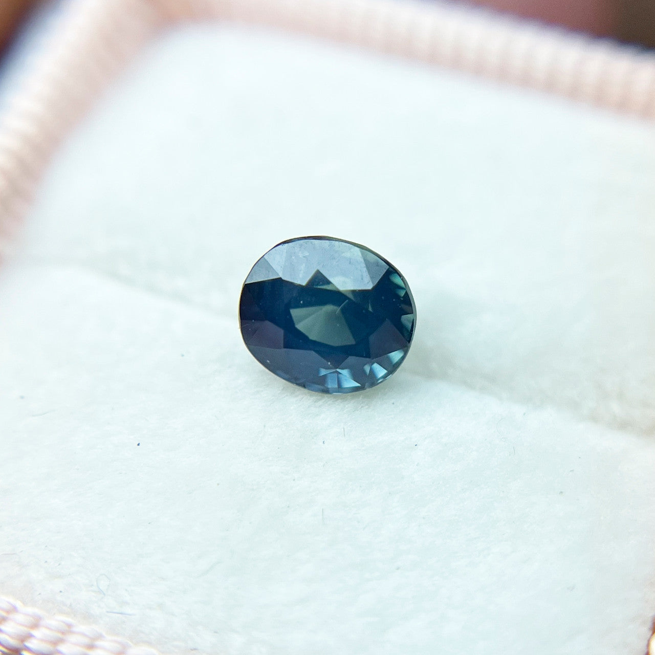 Oval Opalescent Blue Green Sapphire