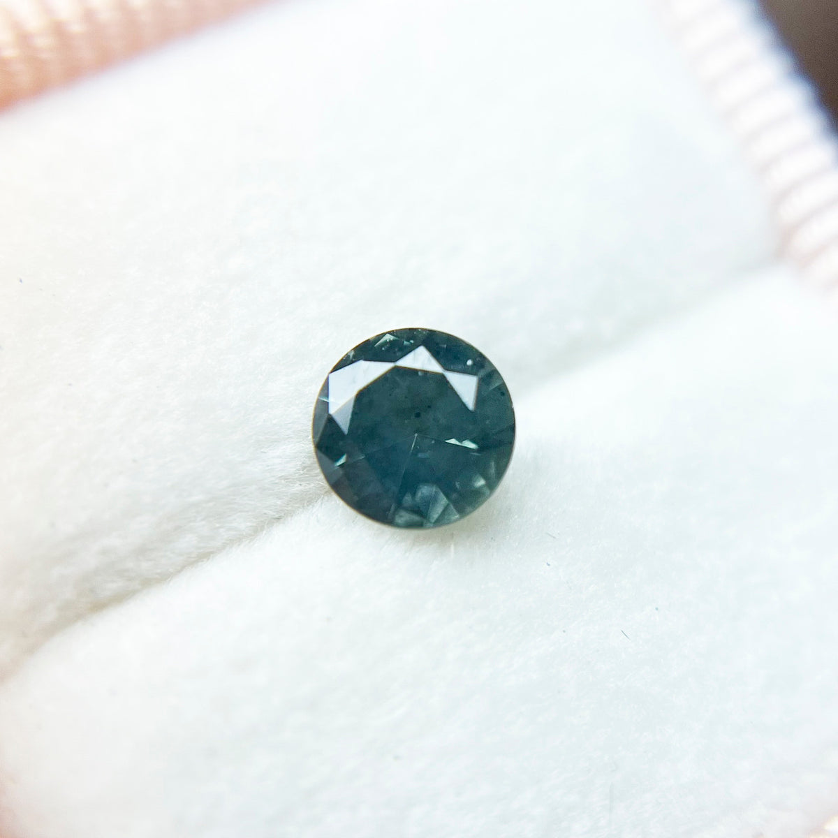Round Opalescent Teal Blue Montana Sapphire