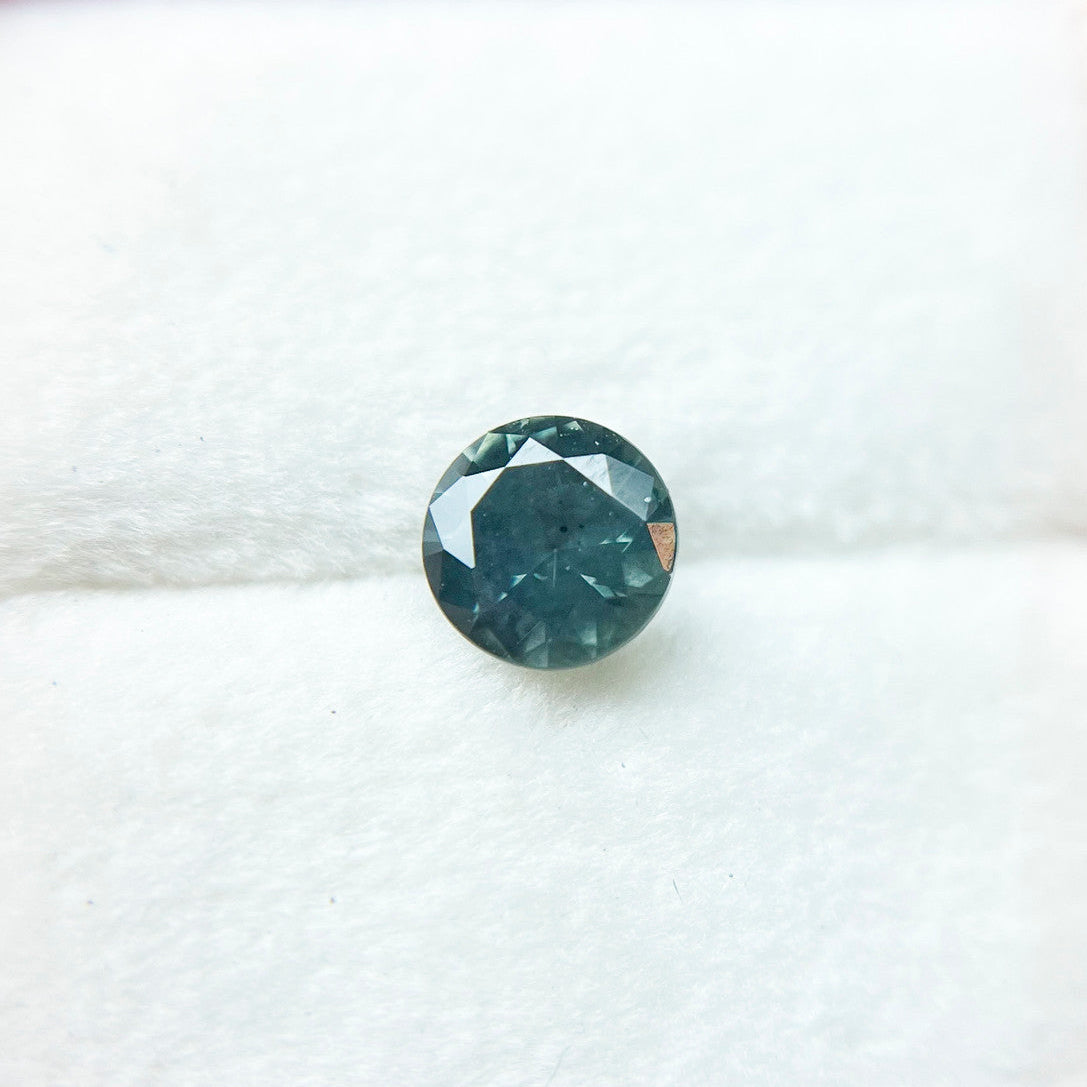 Round Opalescent Teal Blue Montana Sapphire