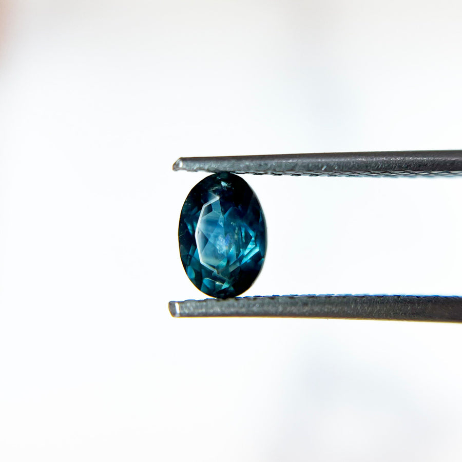 Oval Blue Teal Montana Sapphire