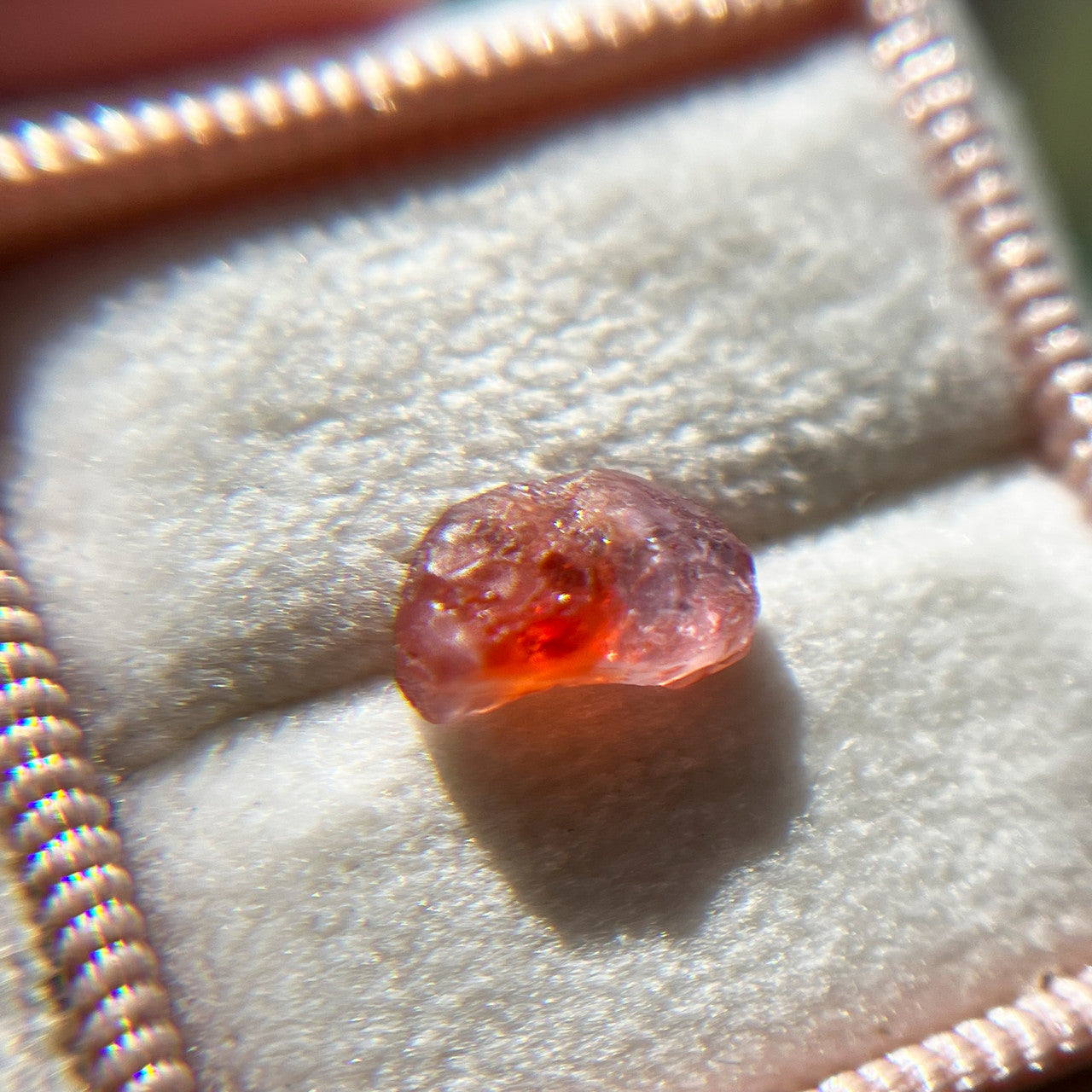 Rough Uncut Pink Orange Montana Sapphire