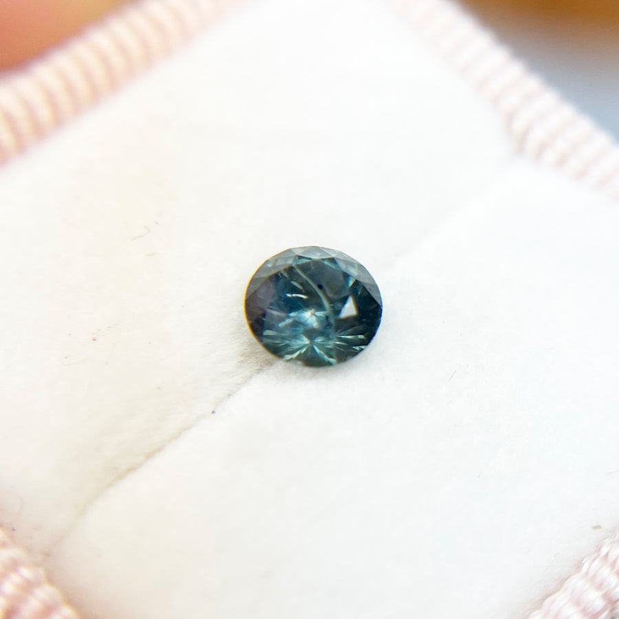 Round Teal Blue Montana Sapphire