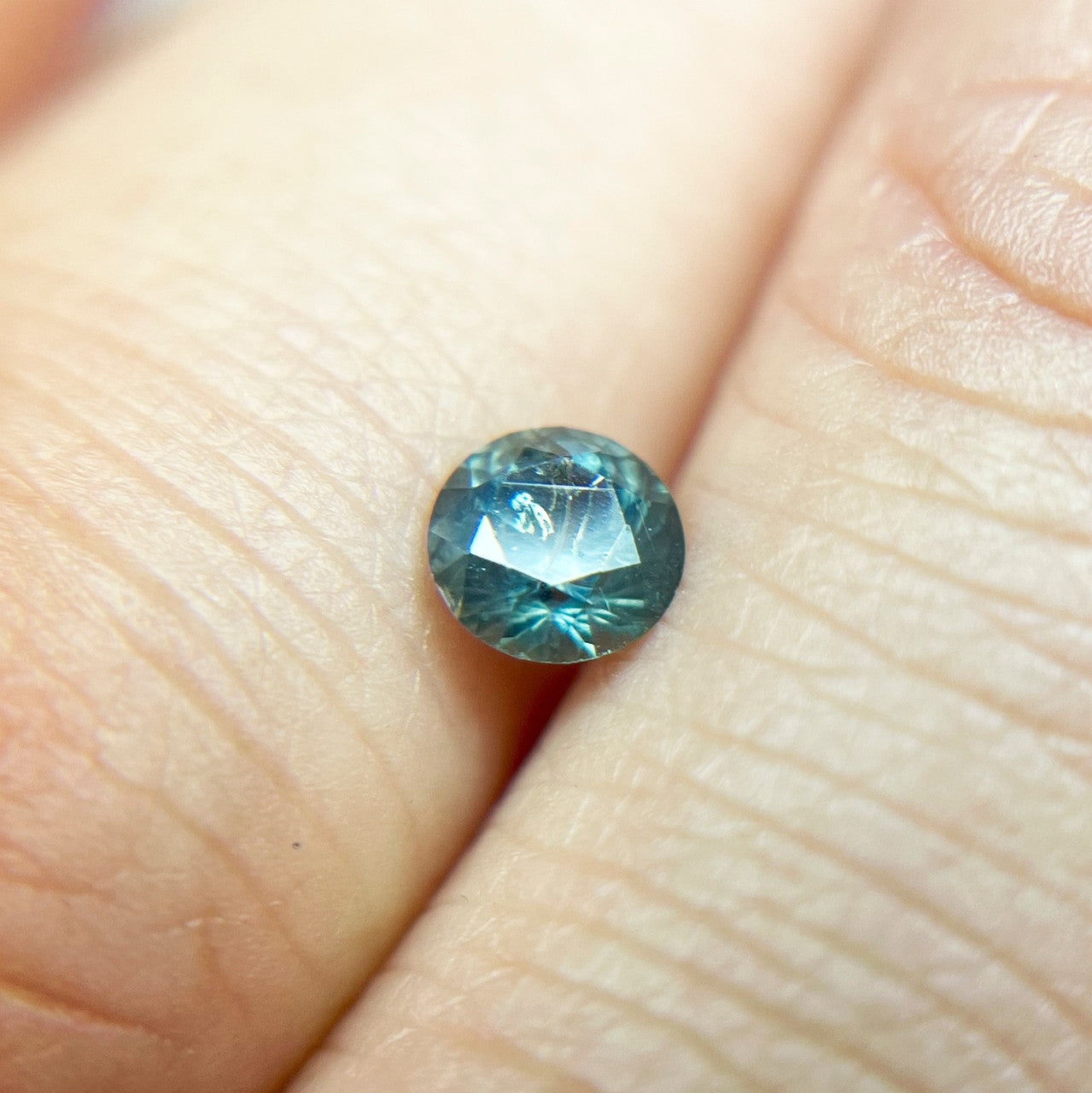 Round Teal Blue Montana Sapphire