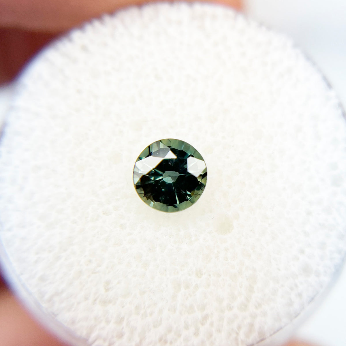 Round Dark Green Montana Sapphire