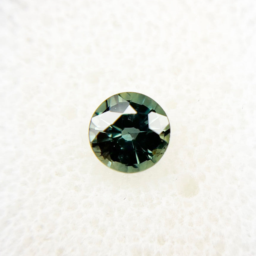 Round Dark Green Montana Sapphire