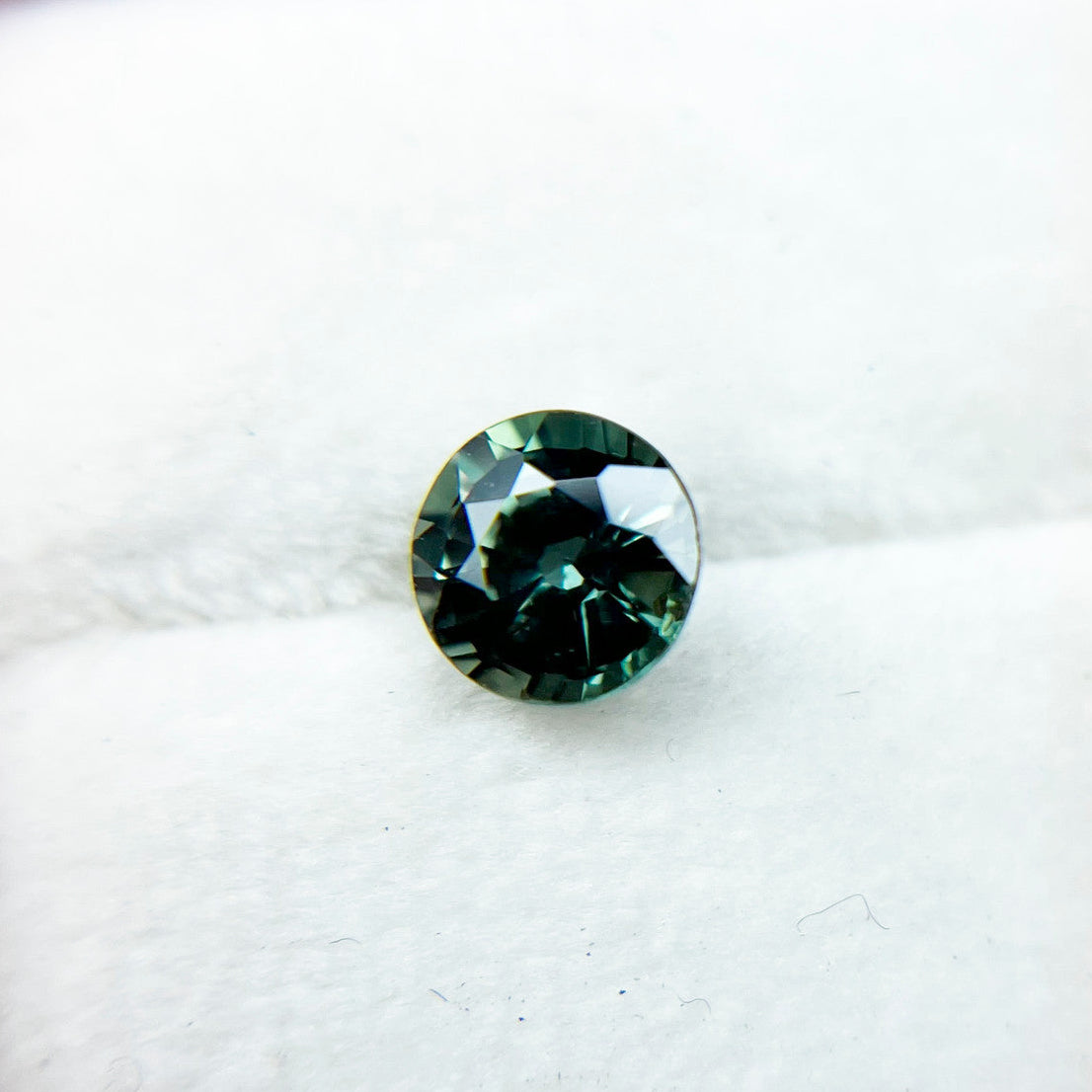 Round Dark Green Montana Sapphire