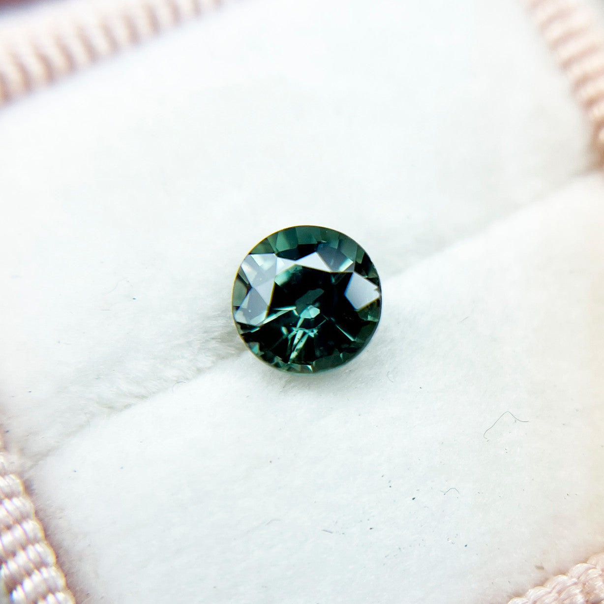 Round Dark Green Montana Sapphire