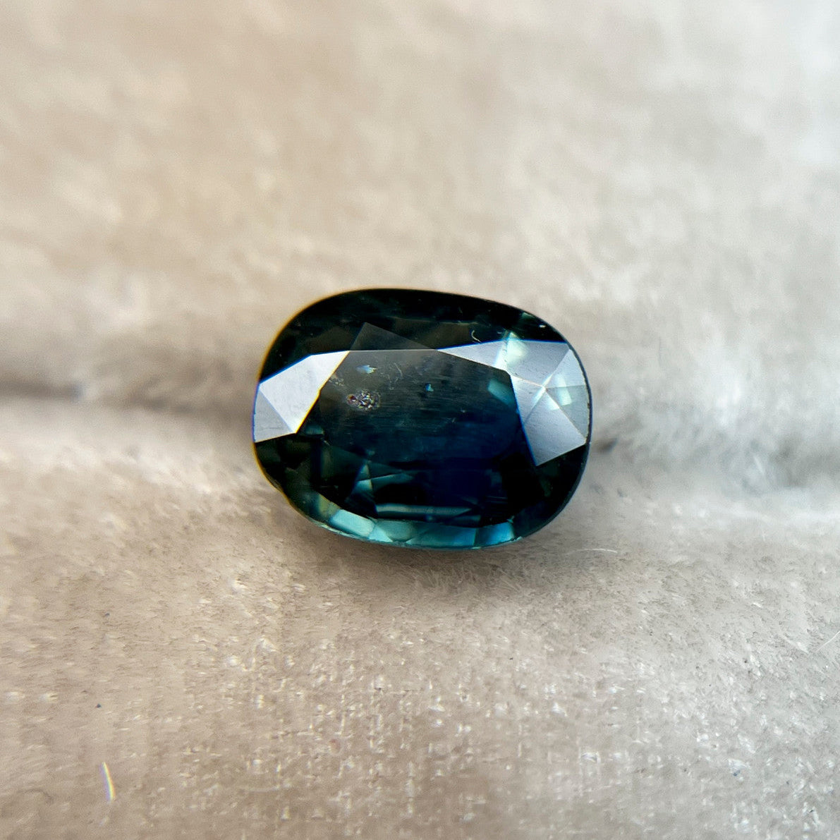 Oval Teal Green Montana Sapphire