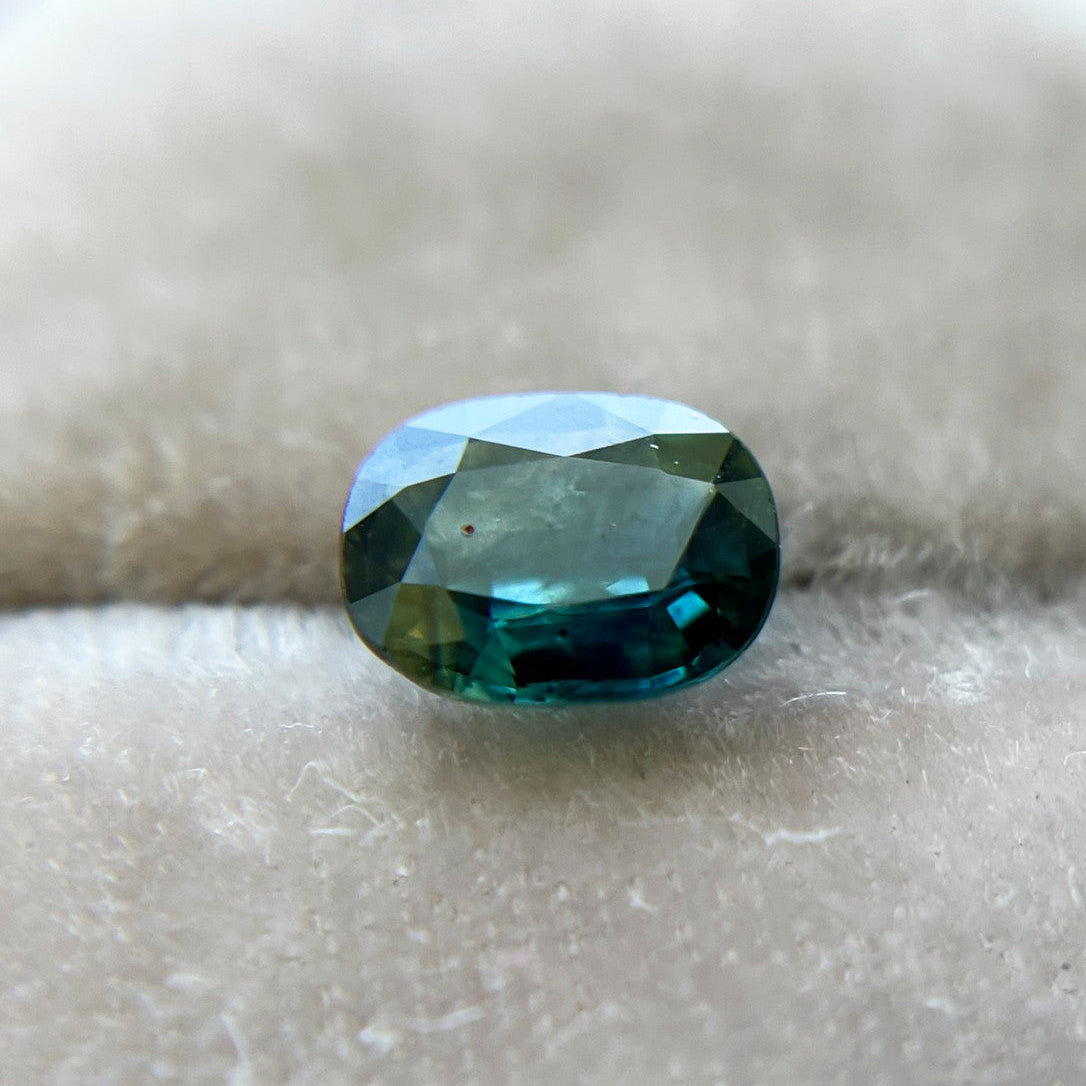 Oval Teal Green Montana Sapphire