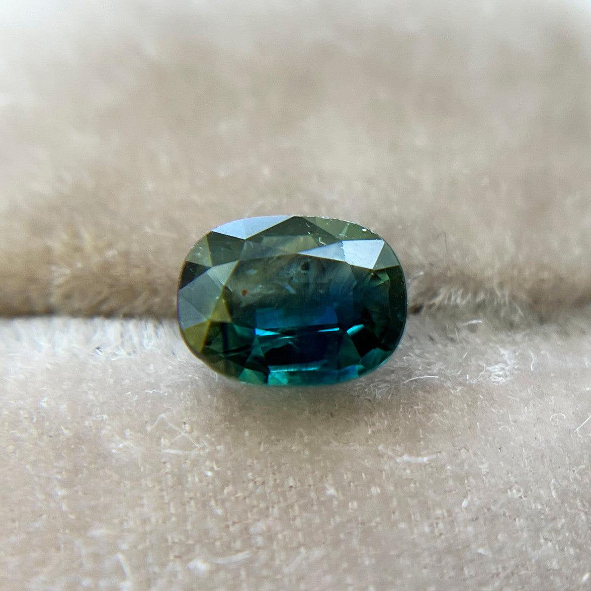 Oval Teal Green Montana Sapphire