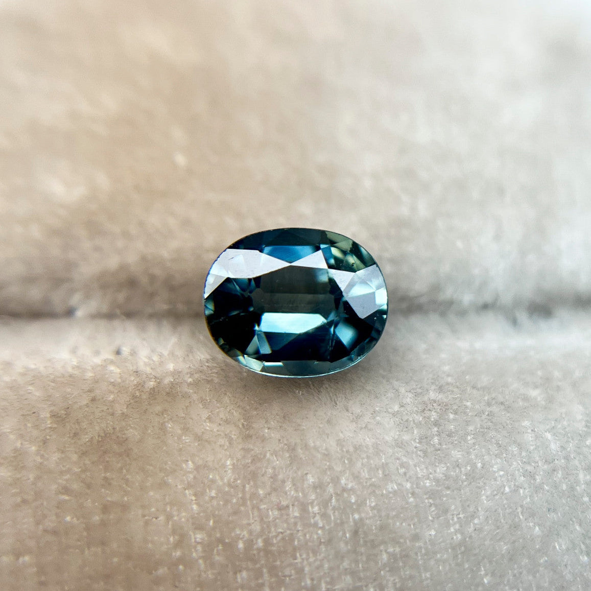 Deep Teal Oval Montana Sapphire