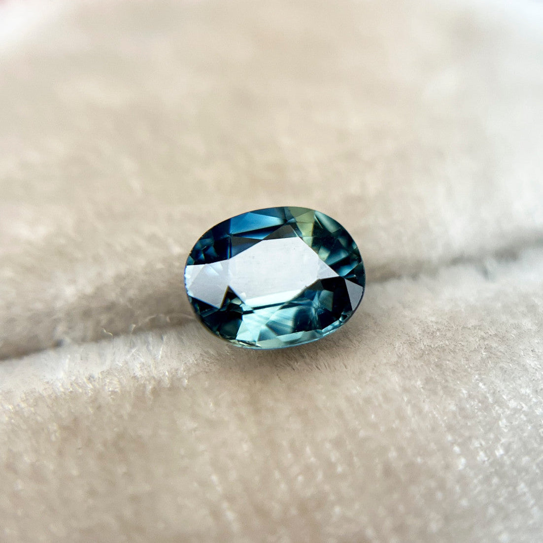 Deep Teal Oval Montana Sapphire
