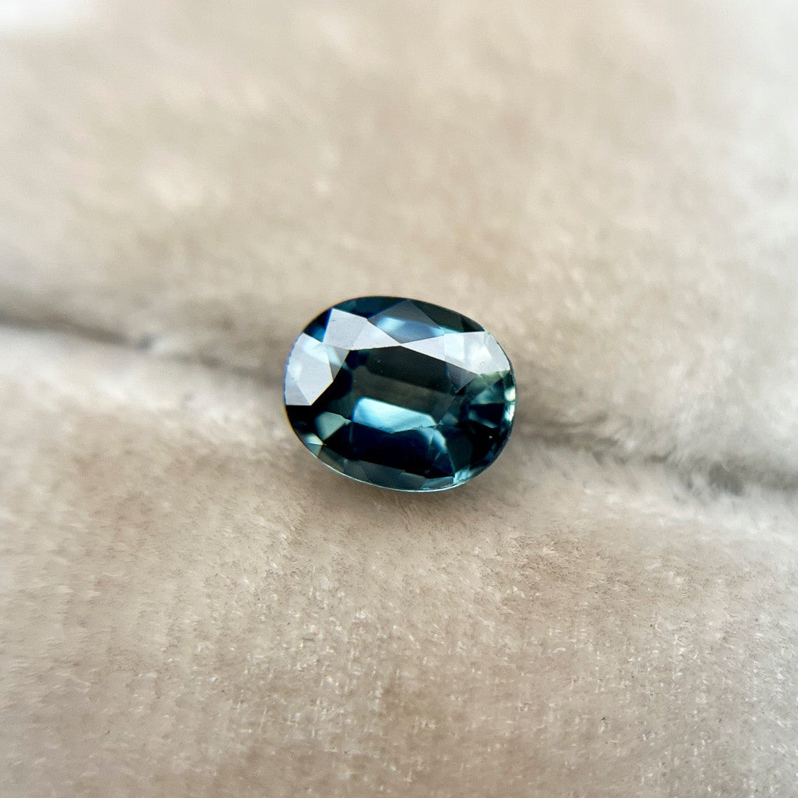 Deep Teal Oval Montana Sapphire