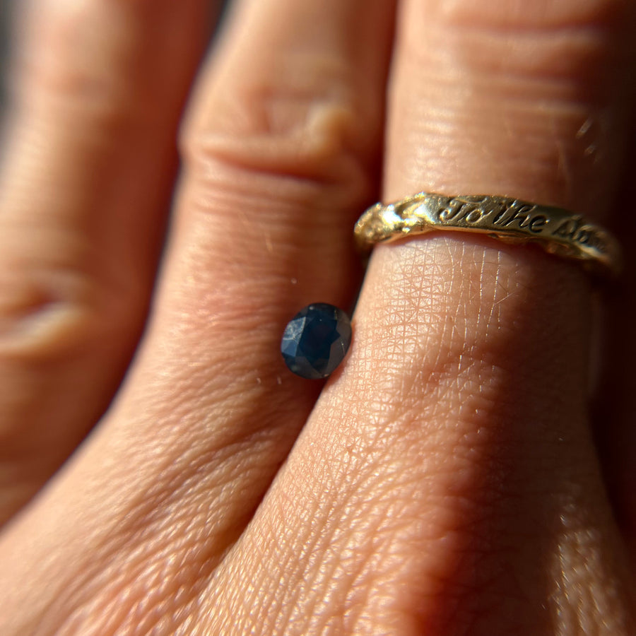 Oval Opalescent Teal Blue Sapphire