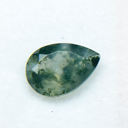 Billowing Pear Cut Moss Agate