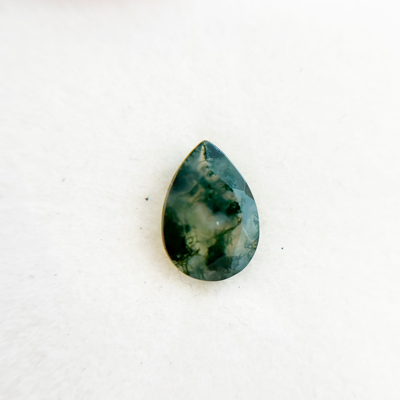 Billowing Pear Cut Moss Agate