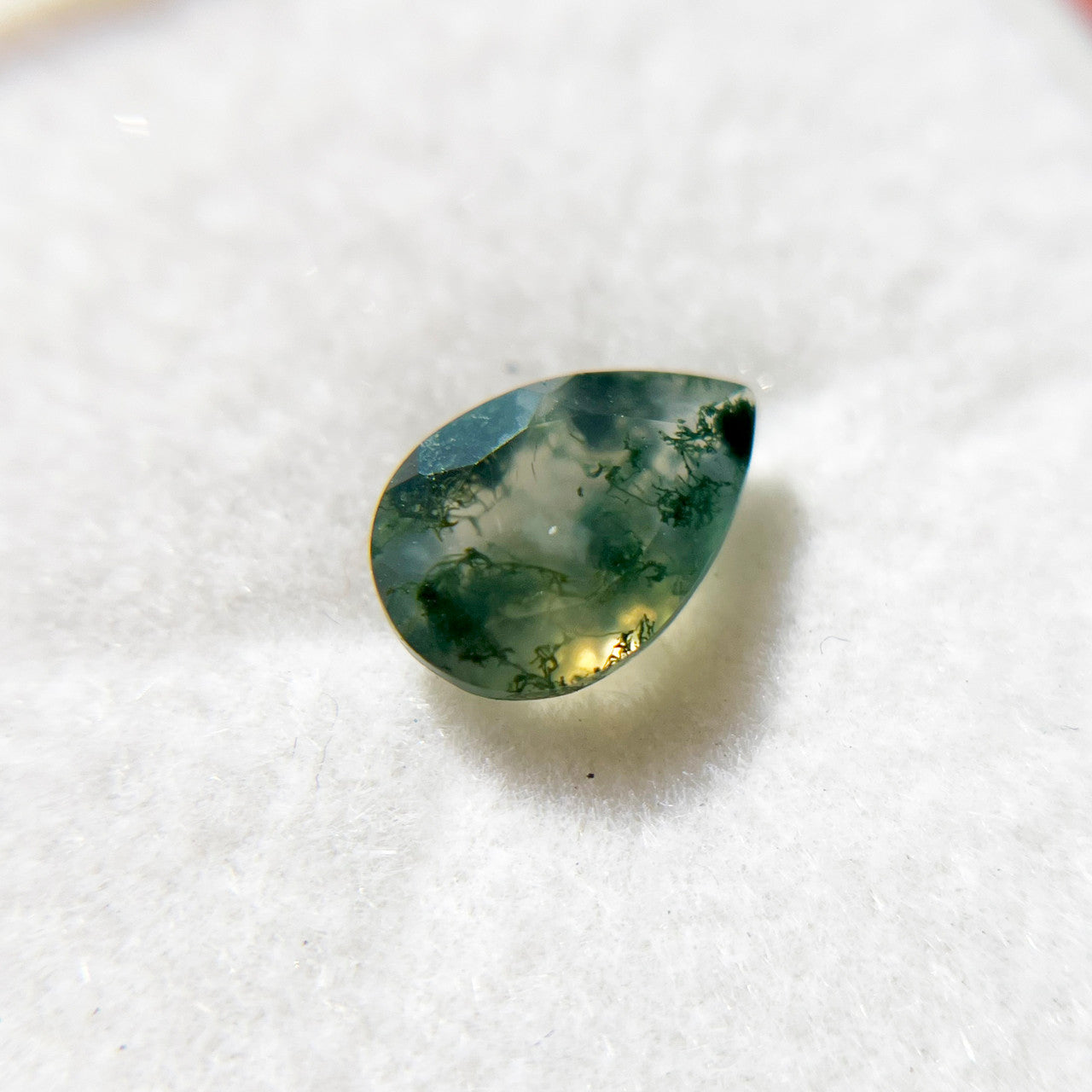 Billowing Pear Cut Moss Agate