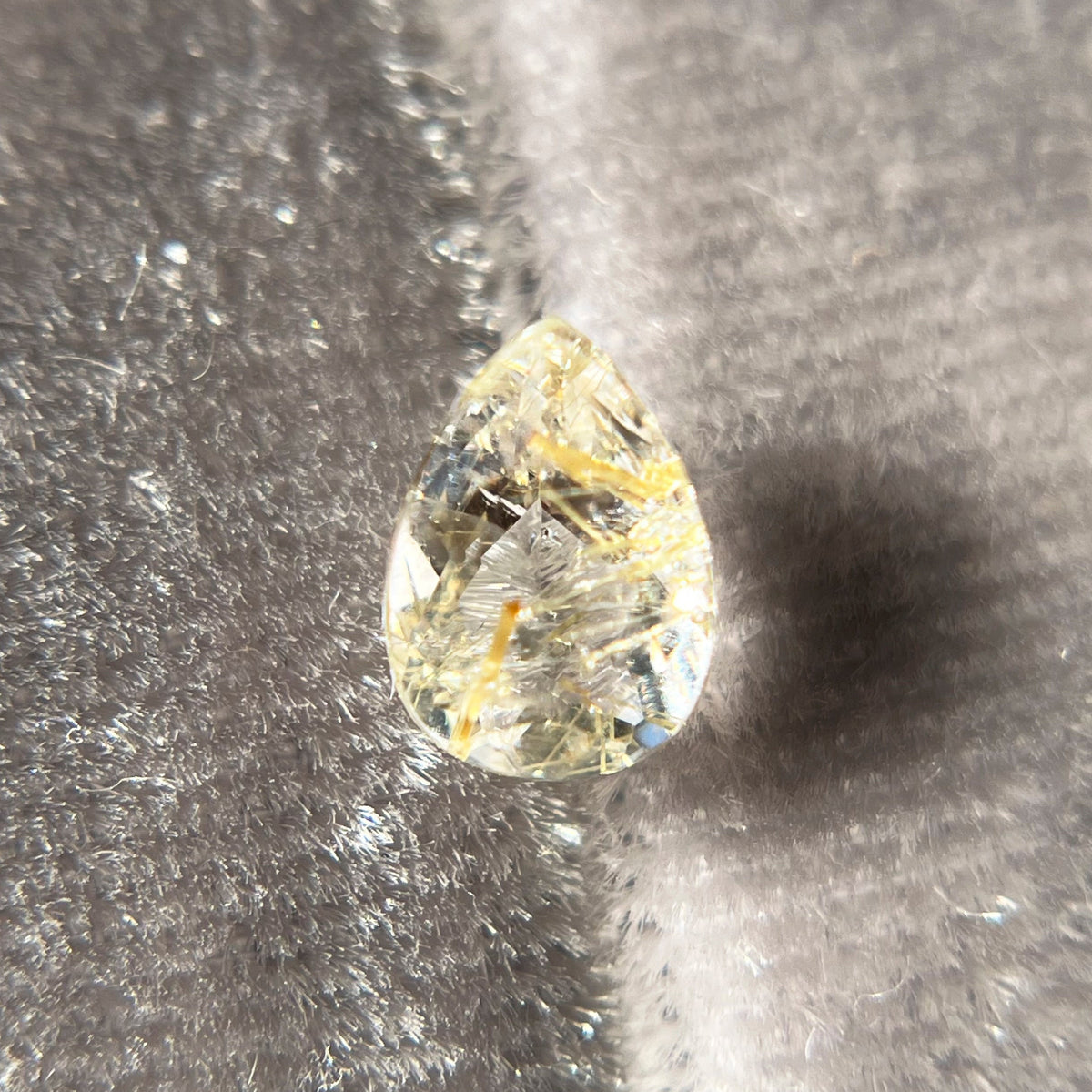Pear Cut Gold Rutilated Quartz