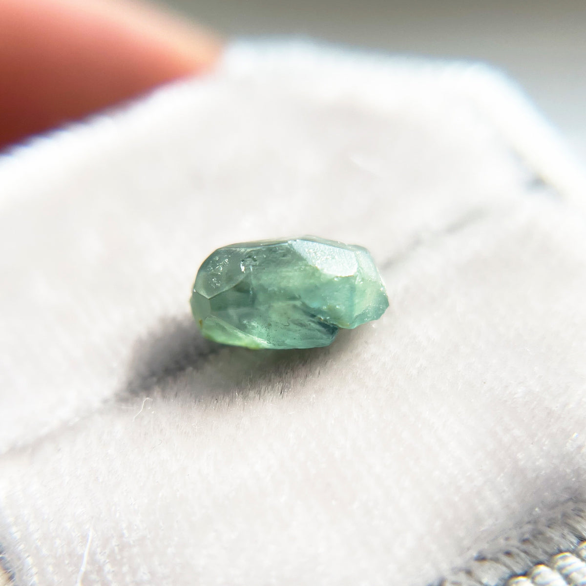 Organically Faceted Oval Rough Australian Blue Green Sapphire
