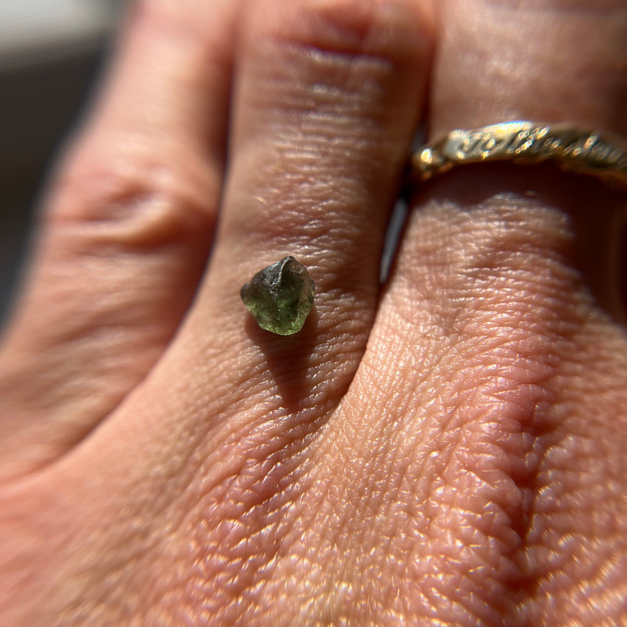Rough Australian Blue Green Geometric Sapphire