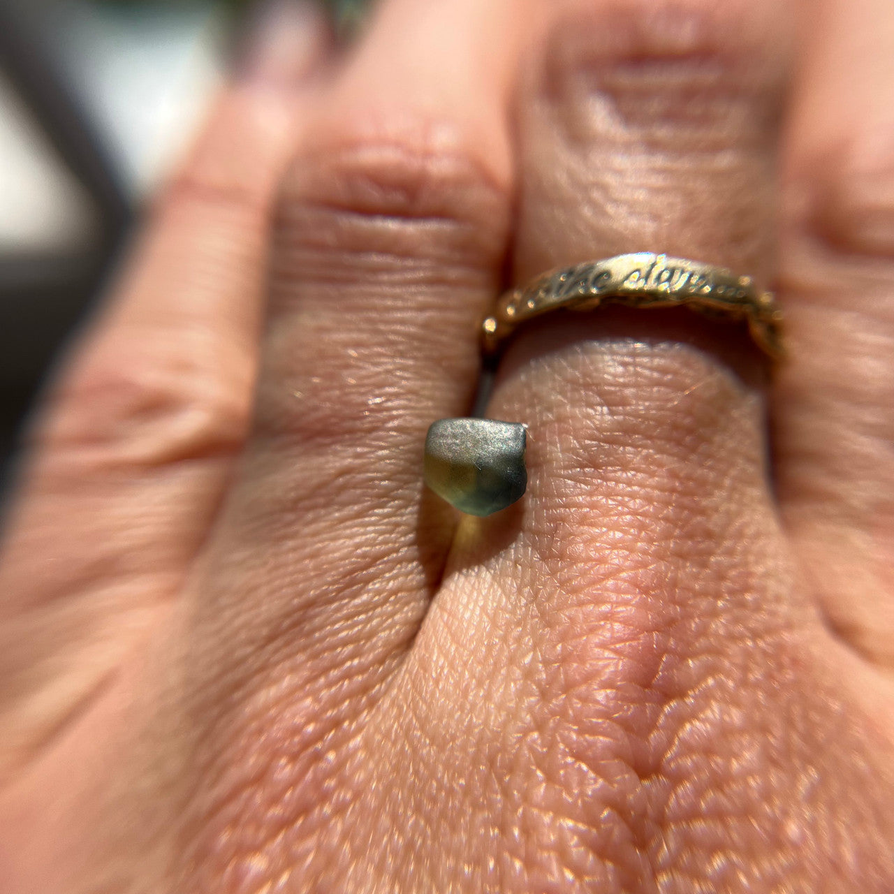 Rough Australian Parti Colour Green Blue Sapphire