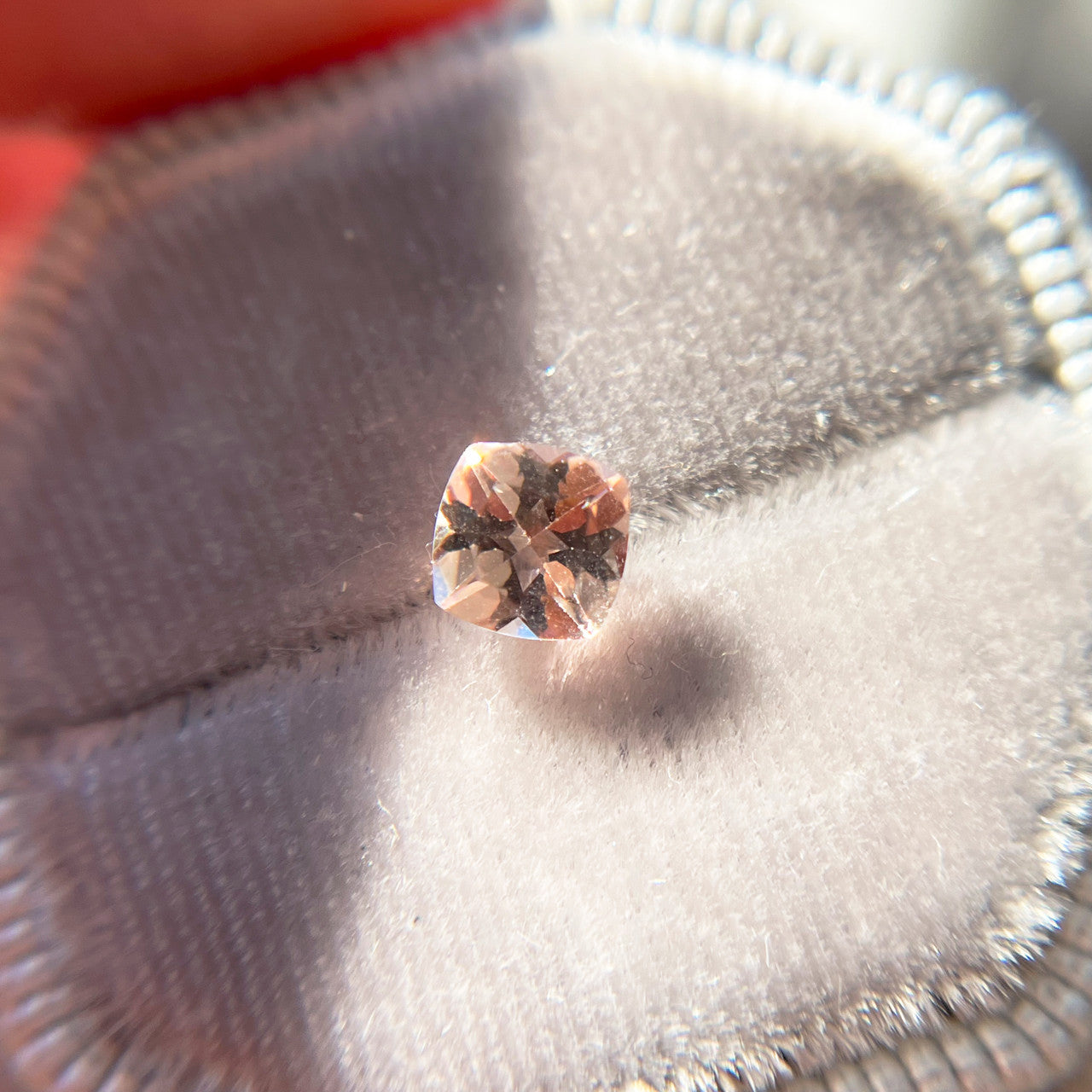 Peach Cushion Cut Morganite