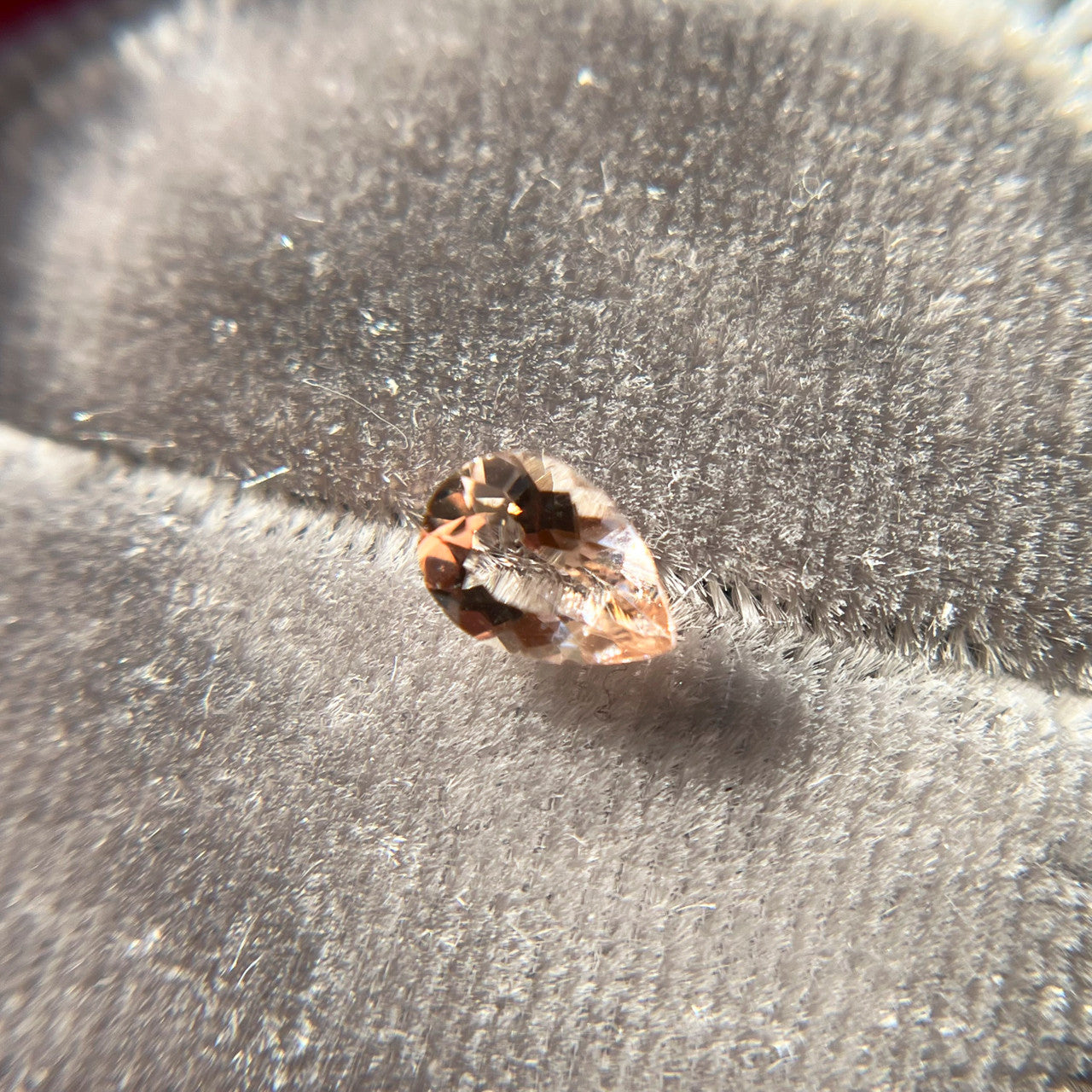 Peach Pear Cut Morganite