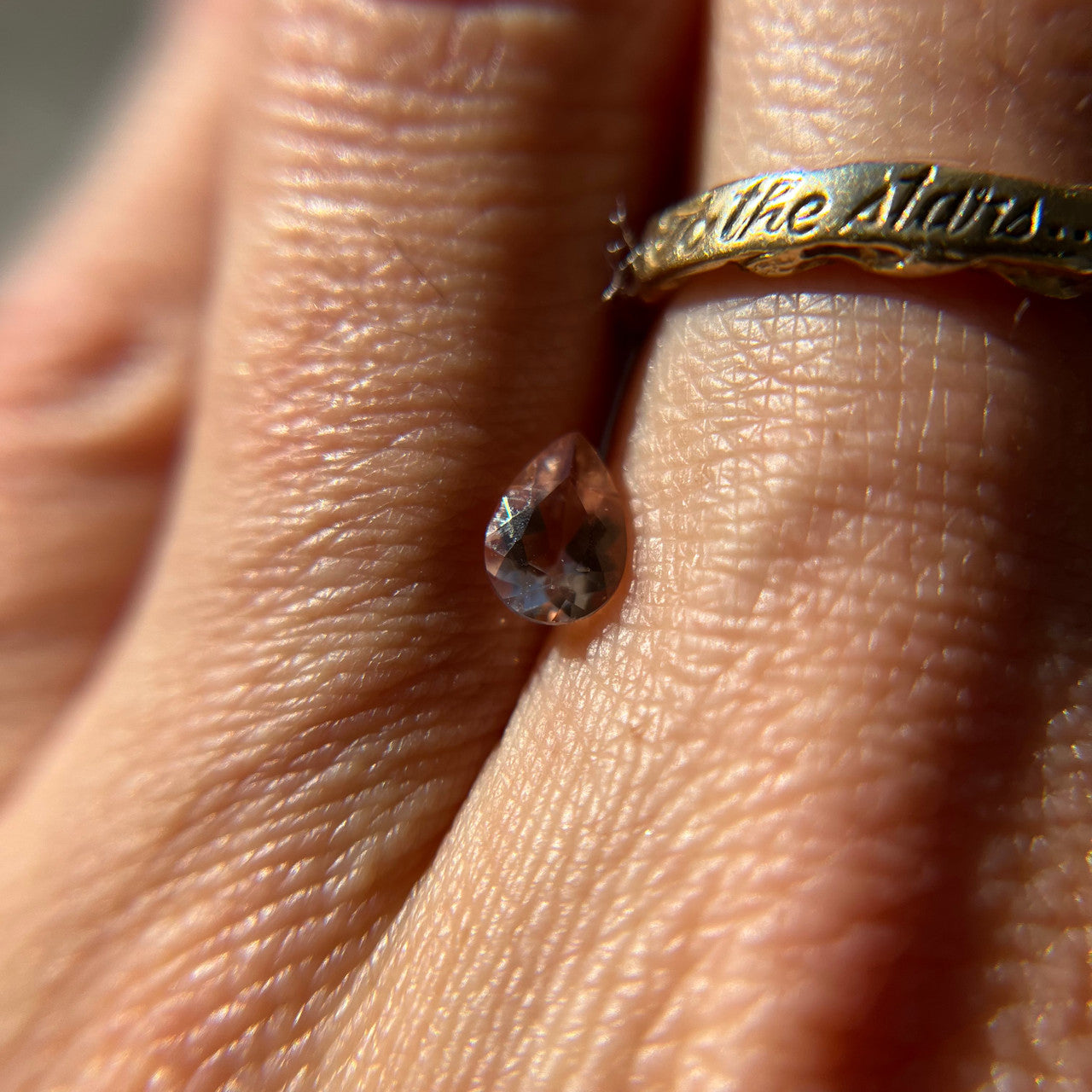 Peach Pear Cut Morganite