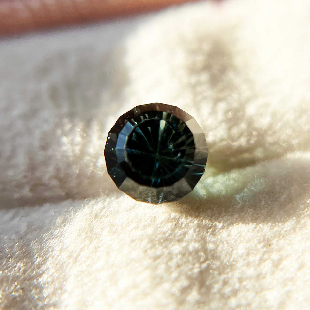 Australian Parti Color Dark Teal Sapphire StarBrite™ Cut by John Dyer