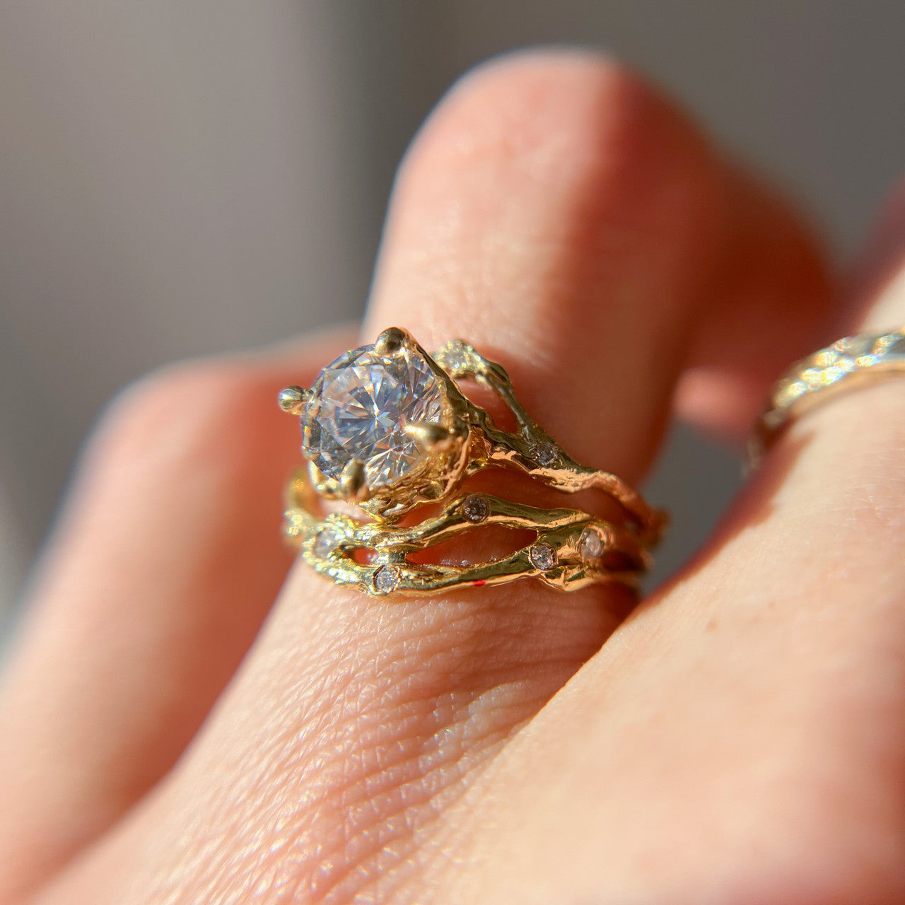 Naples Grande Diamond Half Halo Ring