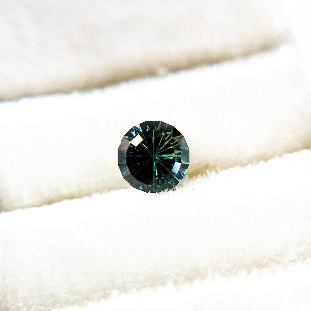 Australian Parti Color Dark Teal Sapphire StarBrite™ Cut by John Dyer