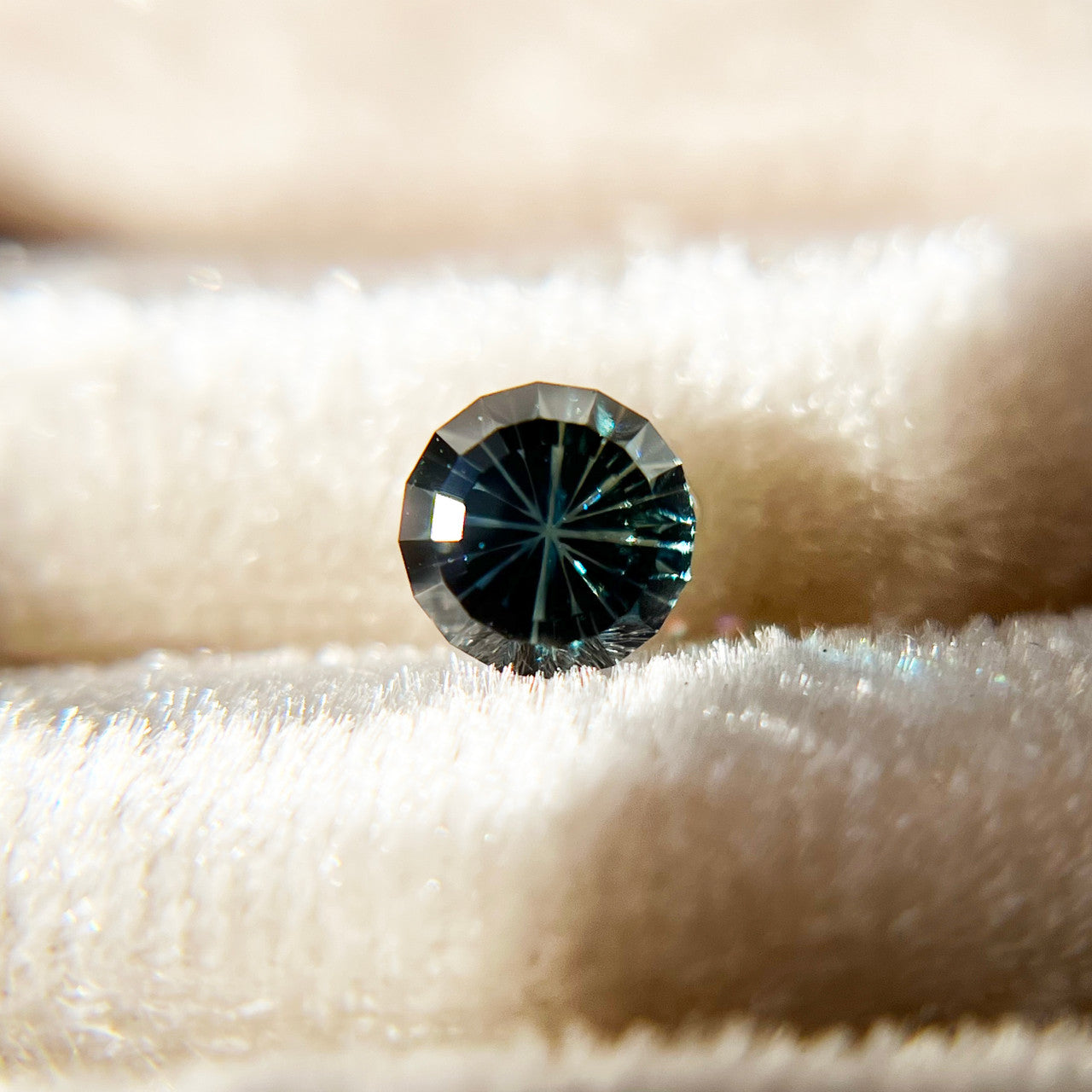 Australian Parti Color Dark Teal Sapphire StarBrite™ Cut by John Dyer