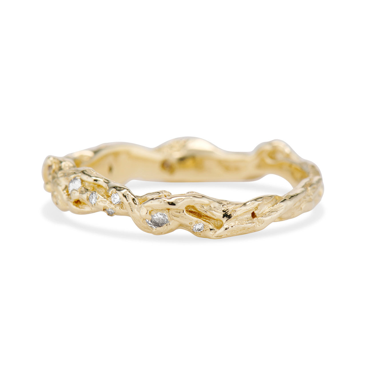 14K Yellow Gold Woodland Diamond Ring by Olivia Ewing Jewelry