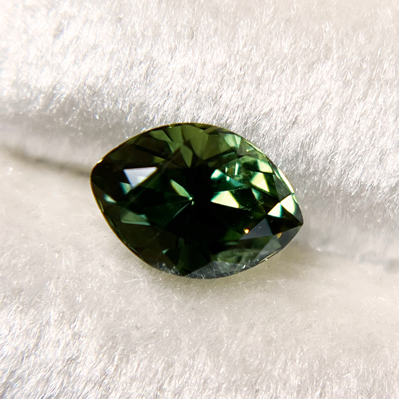 Marquise Brilliant Cut Green Australian Sapphire