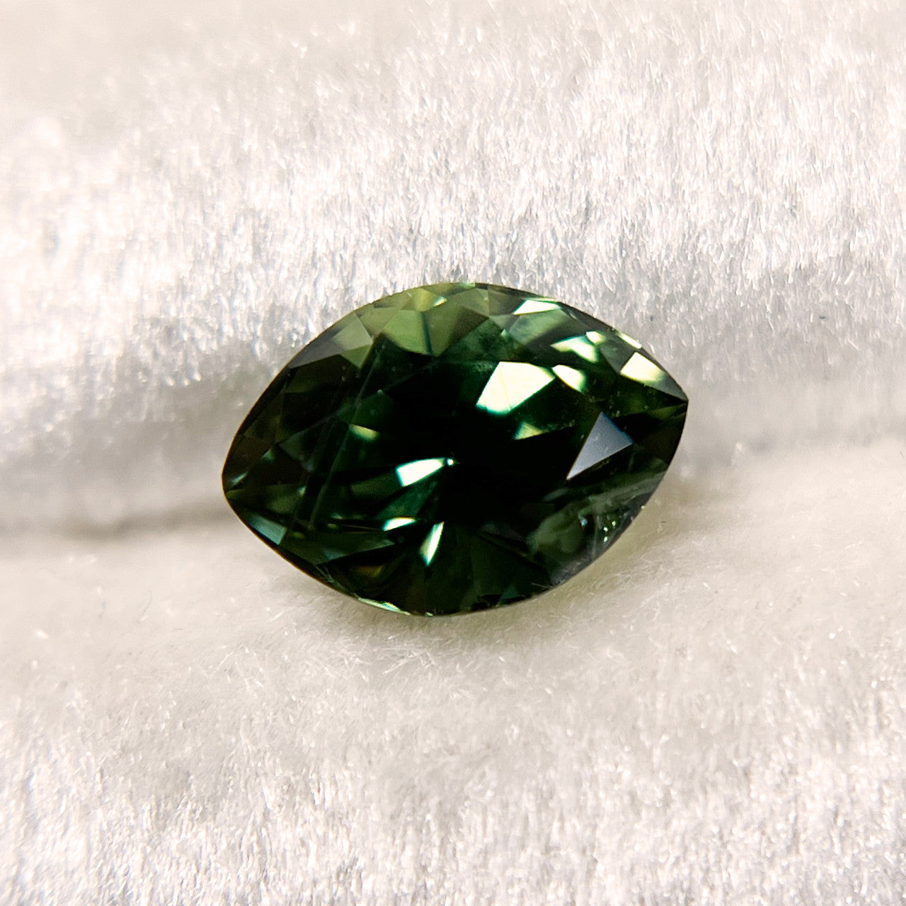 Marquise Brilliant Cut Green Australian Sapphire