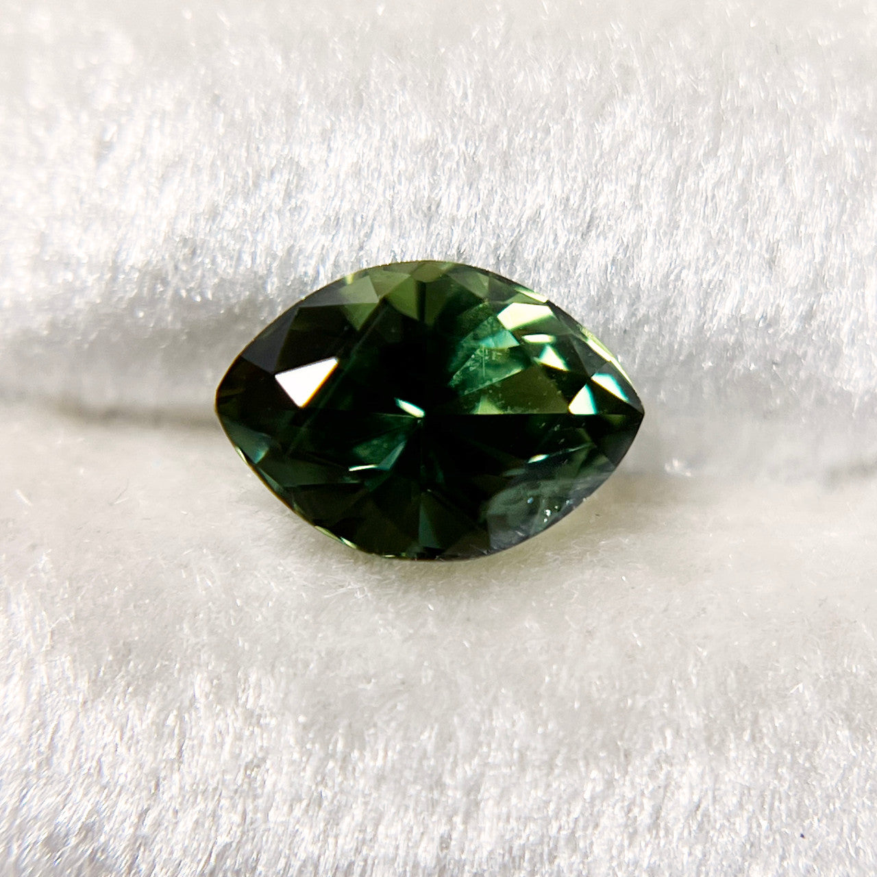 Marquise Brilliant Cut Green Australian Sapphire