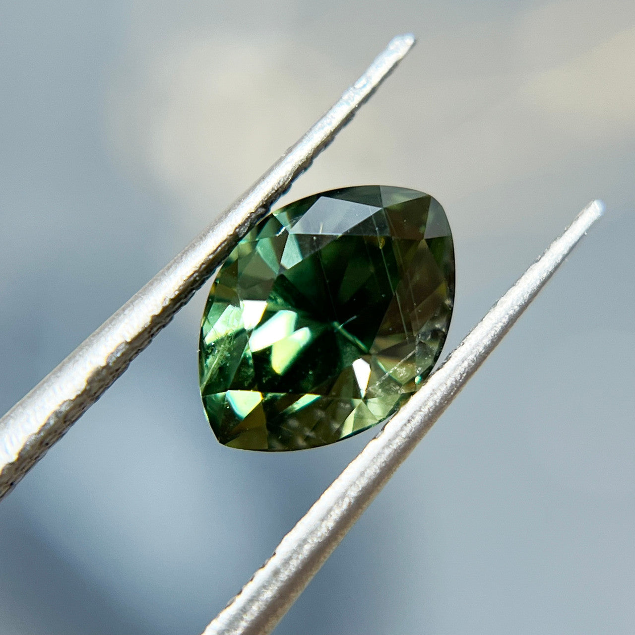 Marquise Brilliant Cut Green Australian Sapphire