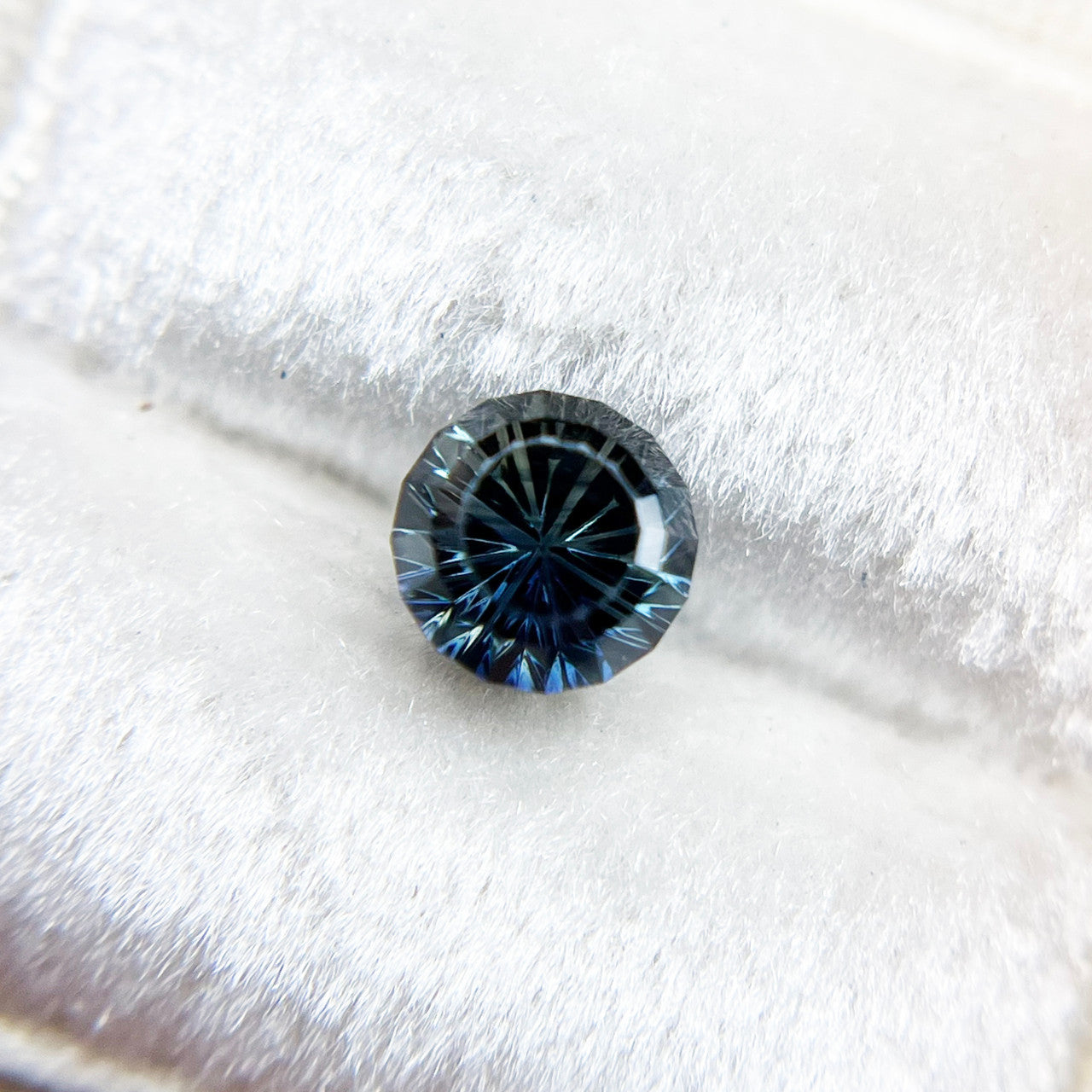 Australian Parti Color Dark Teal Sapphire StarBrite™ Cut by John Dyer