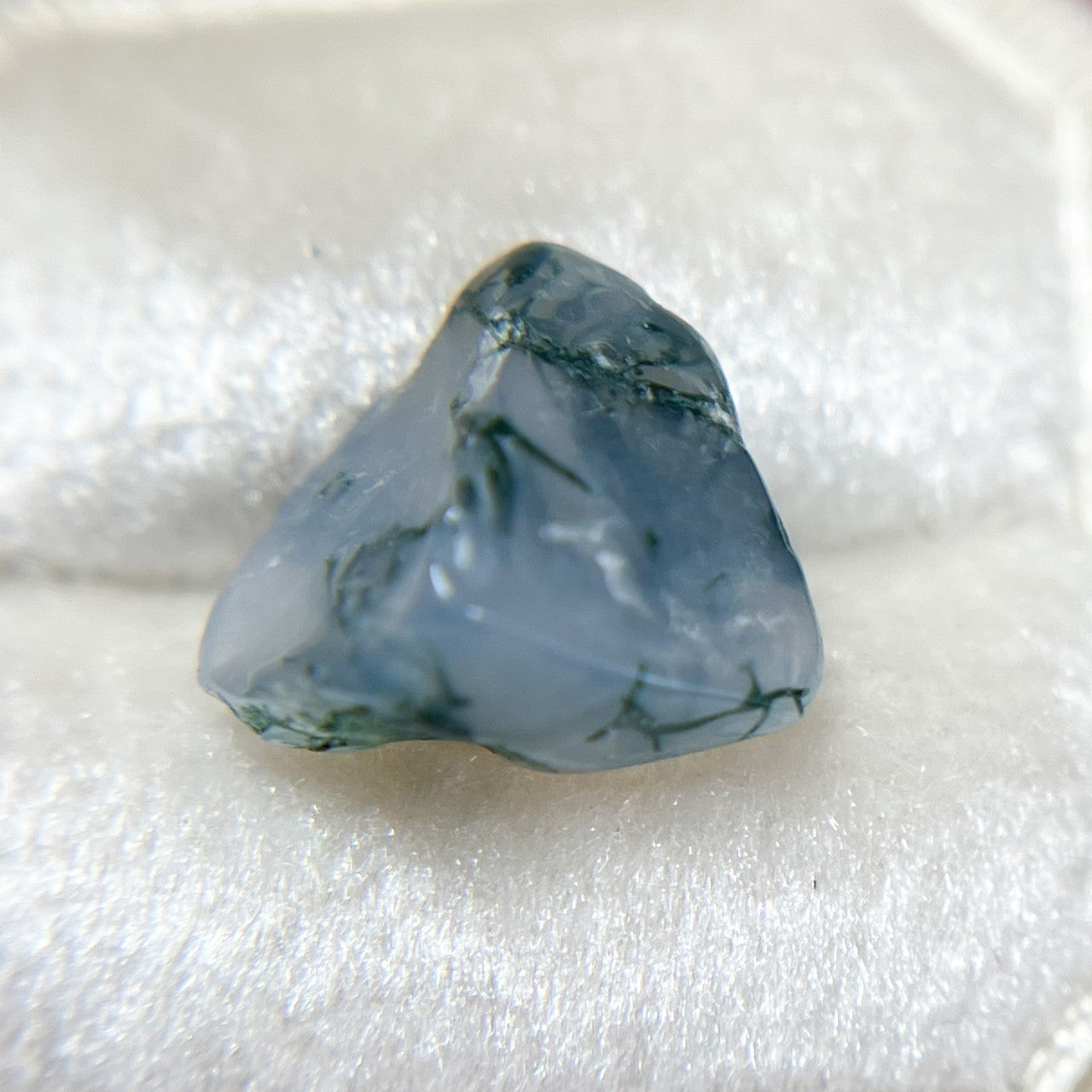 Veined Uncut Moss Agate